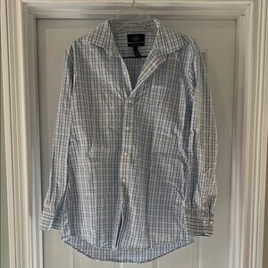 Brooks Brothers Blue and White Casual Button Down Shirt